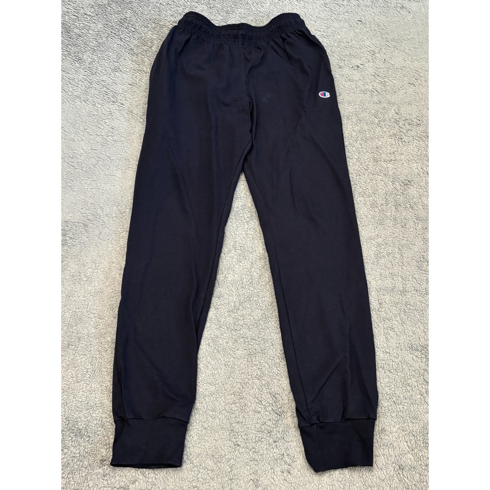 Champion Jogger Sweatpants Mens Medium Navy Blue Gym Activewear Tapered Pants